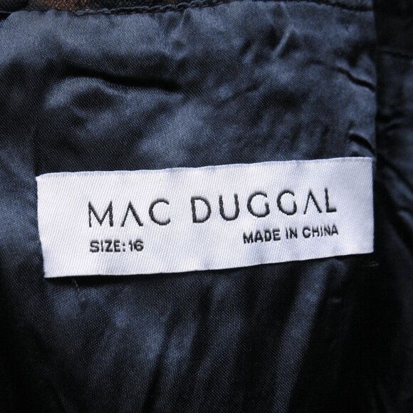 Mac Duggal 20287 Embellished Cold Shoulder Sweetheart A Line Gown Blue - Picture 14 of 16